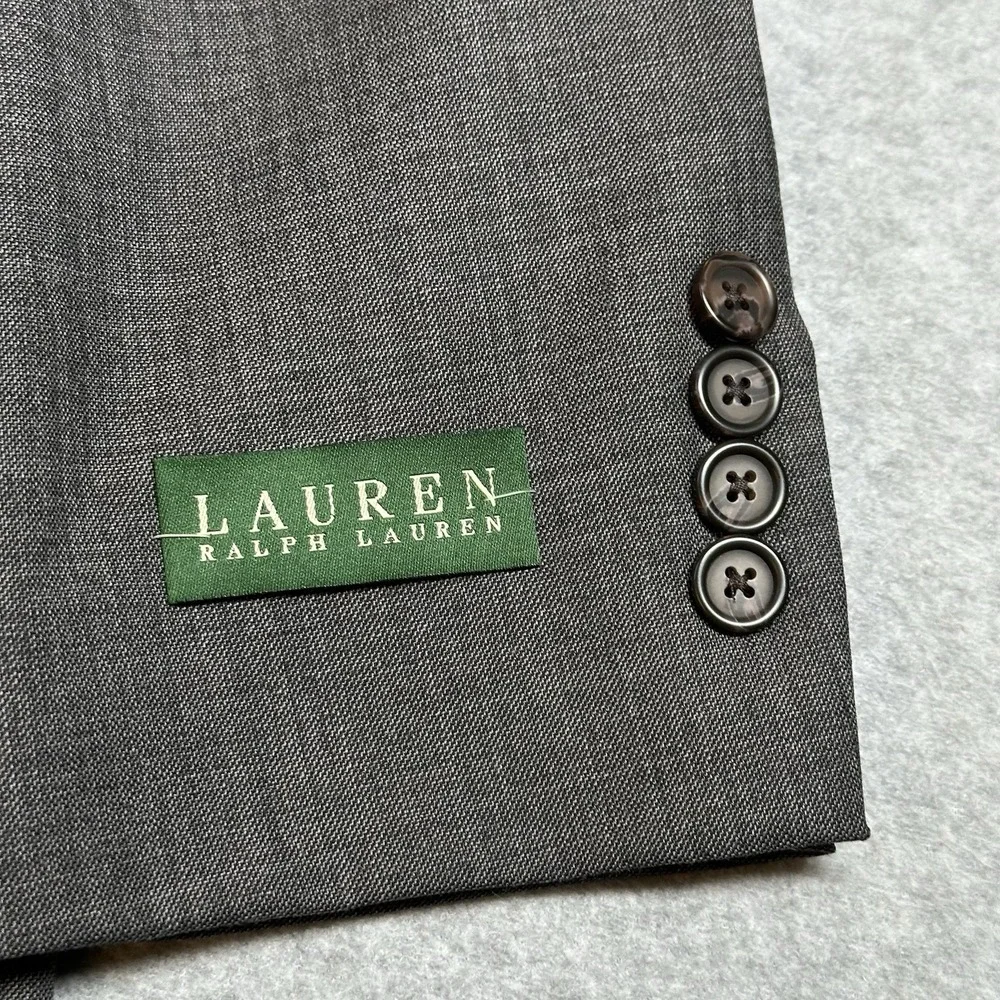 Lauren Ralph Lauren Blazer Mens‎ 38R Gray Ultra Flex Wool Suit Separate NOTE